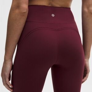NWT LULULEMON Groove No Line HR Flare Pant Heart Burgundy Bay